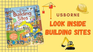 Usborne Look Inside Building Sites  📔 Book Review [upl. by Steffane]