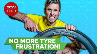 Fit ANY Difficult Bike Tyre With This Easy Trick [upl. by Drwde809]