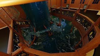 Titanic Grand Staircase Flooding  FLUID SIMULATION [upl. by Lanny]