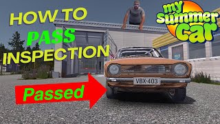 My Summer Car  How To Pass Inspection Guide [upl. by Siravaj]