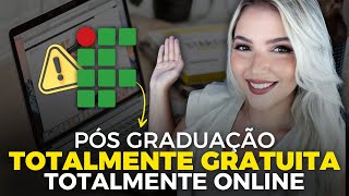 IFSC ABRE 240 VAGAS em PÓS GRADUAÇÃO TOTALMENTE ONLINE GRATUITA  Mari Rel [upl. by Bonine]