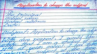 Application to change subject in college  Application to change optional subject in class 11 [upl. by Kcerred231]