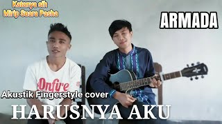 HARUSNYA AKU  ARMADA cover Munir Fingerstyle ft Shantos [upl. by Ivad]