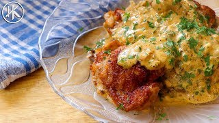 Keto Chicken Thighs in a creamy mustard sauce  Keto Recipes  Headbangers Kitchen [upl. by Ibrek]