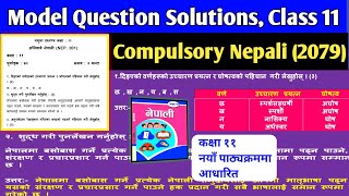 Compulsory Nepali Class 11 Model Question Solutions 2080  अनिवार्य नेपाली  Nepali New Course [upl. by Davilman]