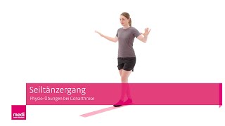 Seiltänzergang  Übungen bei Arthrose im Knie  Gonarthrose Einlagen [upl. by Ahsienom]