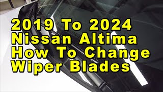 2019 To 2024 Nissan Altima How To Change Windshield Wiper Blades With Sizes amp Part Numbers [upl. by Neeli]