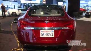 Tesla Model S 2010 Detroit Auto Show  Consumer Reports [upl. by Burt]