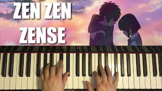 Zen Zen Zense 前前前世 Piano Tutorial Lesson [upl. by Sherrard296]