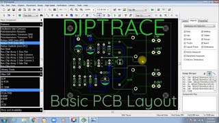 DIPTRACE PCB BASIC LAYOUT Speaker Protect [upl. by Dulsea]