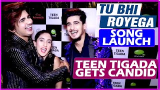 Interview With Teen Tigada aka Vishal Sameeksha amp Bhavin Bhanushali  Tu Bhi Royega Song Launch [upl. by Ayotal344]