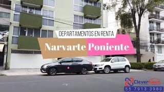 DEPARTAMENTO RENTA EN COLONIA NARVARTE CDMX [upl. by Hayse]