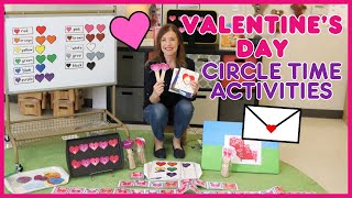 Toddler and Preschool Valentines Day Theme Circle Time Activities [upl. by Nahsrad]