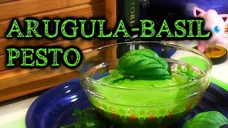 ArugulaBasil Pesto  How to Vegan Video Recipe [upl. by Corwun]