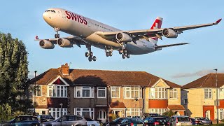 BIG PLANES Flying VERY LOW Over Houses  London Heathrow Plane Spotting [upl. by Ravo]