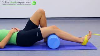 Lying Ankle Dorsiflexion Strengthening Exercise Tutorial Level 2  ONLINE PHYSIO EXERCISES [upl. by Ennazzus]