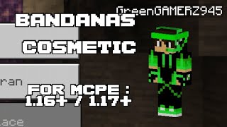 BANDANAS COSMETIC ADDON FOR MCPE  Minecraft PE [upl. by Eiramesor921]