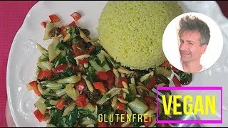 Veganer MangoldPaprikaSalat mit Hirse [upl. by Nima]