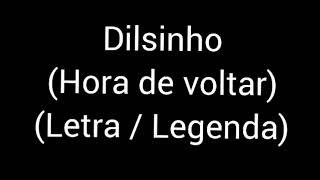 Dilsinho  hora de voltar letra  lyrics [upl. by Akeihsat716]