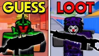 We GUESSED WEAPONS for LOOT in Roblox Rivals [upl. by Faus]