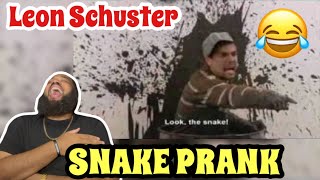 🇿🇦 LEON SCHUSTER SNAKE PRANK SCHUKS TSHABALALA  REACTION 😂 [upl. by Trebor]