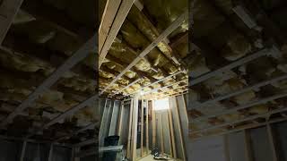 Lowering the ceiling frame furring ceiling framing carpentry [upl. by Maddalena74]