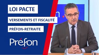 Versements et fiscalité PréfonRetraite [upl. by Aitnecserc]