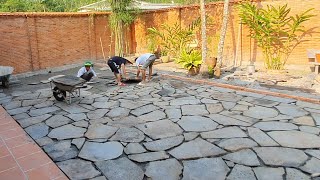 garden stone paving techniques natural stone [upl. by Natiha]