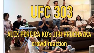 Alex Periera KO’s Jiri Prochazka UFC 303 crowd reaction [upl. by Camala235]