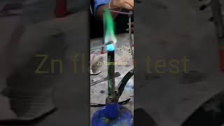 Zinc flame test  Green flashes [upl. by Lenox140]