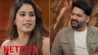 Janhavi Kapoor  Jr Ntr Movie Devara Promotion On The Kapil Sharma Show [upl. by Nimaynib]