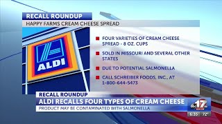 RECALL ROUNDUP Aldi cream cheese and electric ranges recalled [upl. by Atirehc573]