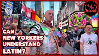 Roman Legionary speaks Latin to New Yorkers — watch their reaction 😳 ⚔️ · Legionarius · [upl. by Orest417]