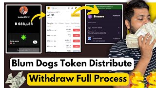 Blum Dogs Token Distribution 🔥 Blum Token Withdrawal In Binance Full Process💰Blum dogs token claim [upl. by Haceber]