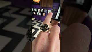 Slashed gold signet ring with black diamonds [upl. by Jary347]