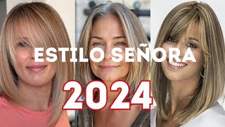 20 ESTILOS para SEÑORAS 2024 ✂️👌 CORTES MUJER de 5060 y 70 [upl. by Nide]