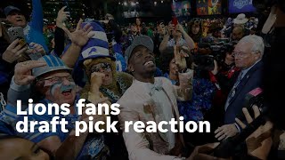 Terrion Arnold pick cheered by fans at NFL Draft Caleb Williams booed by Lions fans draft reaction [upl. by Ecineg959]