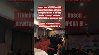 Training of Facilitator Dosen Kewirausahaan KEMENPORA RI trending shorts viral [upl. by Lightman]