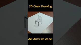 3D chair Drawing 💥🤯🔥 shorts drawing shorts illusion [upl. by Wit]