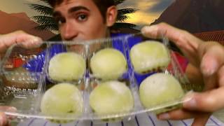 Mochi Balls Eating ASMR Strawberry amp Melon Japanese Rice Cakes  quotKubotaquot Ichigo Daifuku [upl. by Aneerehs]