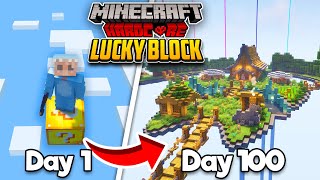 I Spent 100 Days on ONE LUCKY BLOCK in Minecraft [upl. by Asiluj]