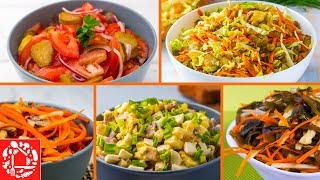 5 легких салатов на Каждый День Вкусные и Простые рецепты [upl. by Ihcekn]