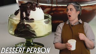 Decadent Hot Fudge Recipe  Perfect for Summer and Anytime  Claire Saffitz [upl. by Yerffeg878]