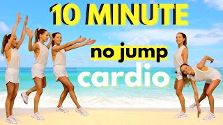 10 Minute Low Impact Cardio No Jumping Full Body Calorie Burning  Summer Shred Challenge [upl. by Meyeroff522]