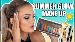 SUMMER GLOW FULL FACE MAKE UP ☀️Drogerie amp High End Edition I Cindy Jane [upl. by Onilatac]