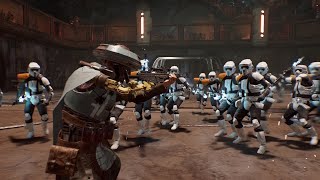 Scout Troopers vs Bounty Hunters Arena AI Battle  STAR WARS JEDI FALLEN ORDER [upl. by Shaff]