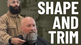 BEST Beard Tips for Barbers How to Trim and Shape [upl. by Denoting]