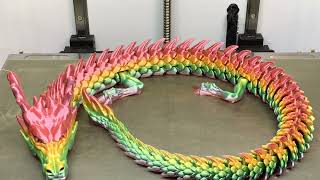 Rainbow Articulated Dragon 3D Print [upl. by Elwira873]