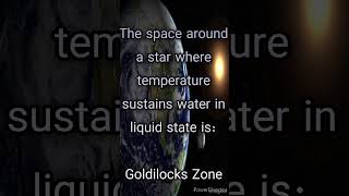 What is Goldilocks Zone generalknowledge generalscience Science universe [upl. by Jude]