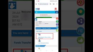 SBI net banking quick transfer without adding beneficiary sbinetbanking sbi netbanking shorts [upl. by Morna]